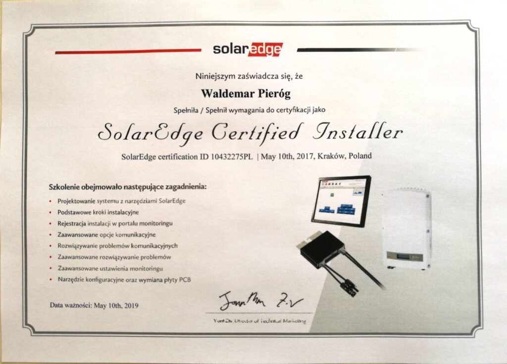 Instalacja fotowoltaiczna PV SOLARIN