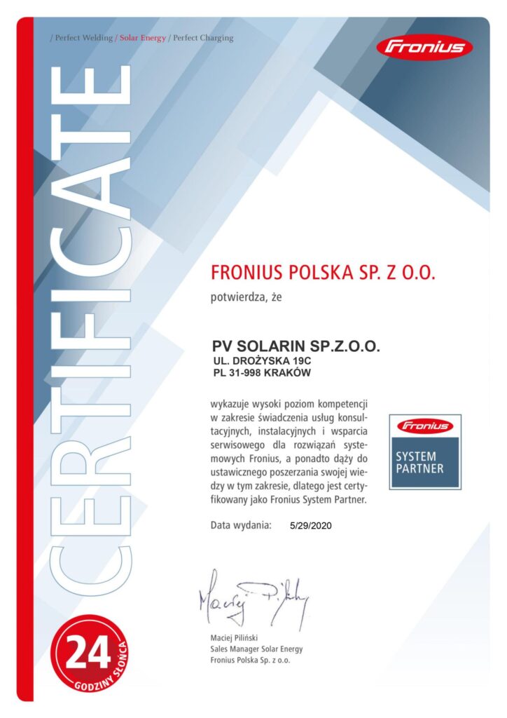 Instalacja fotowoltaiczna PV SOLARIN