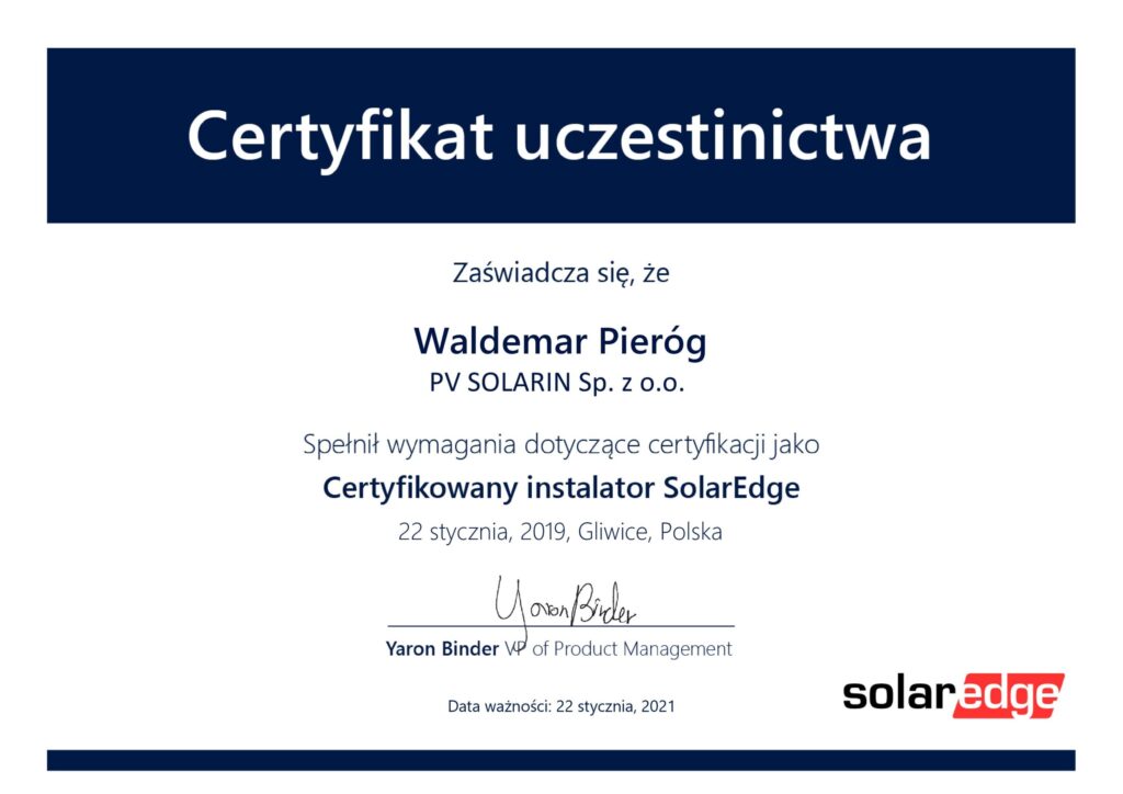 Instalacja fotowoltaiczna PV SOLARIN